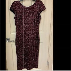 Purple sequence cocktail dress